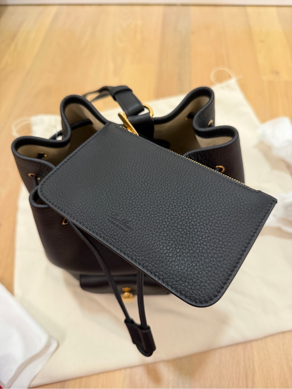 Loro Piana Extra Drawstring Backpack L27 - Picture 3 of 5